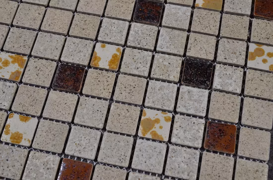 Piastrella a mosaico in ceramica smaltata quadrata da 300 x 300 mm con motivo a crepe di ghiaccio