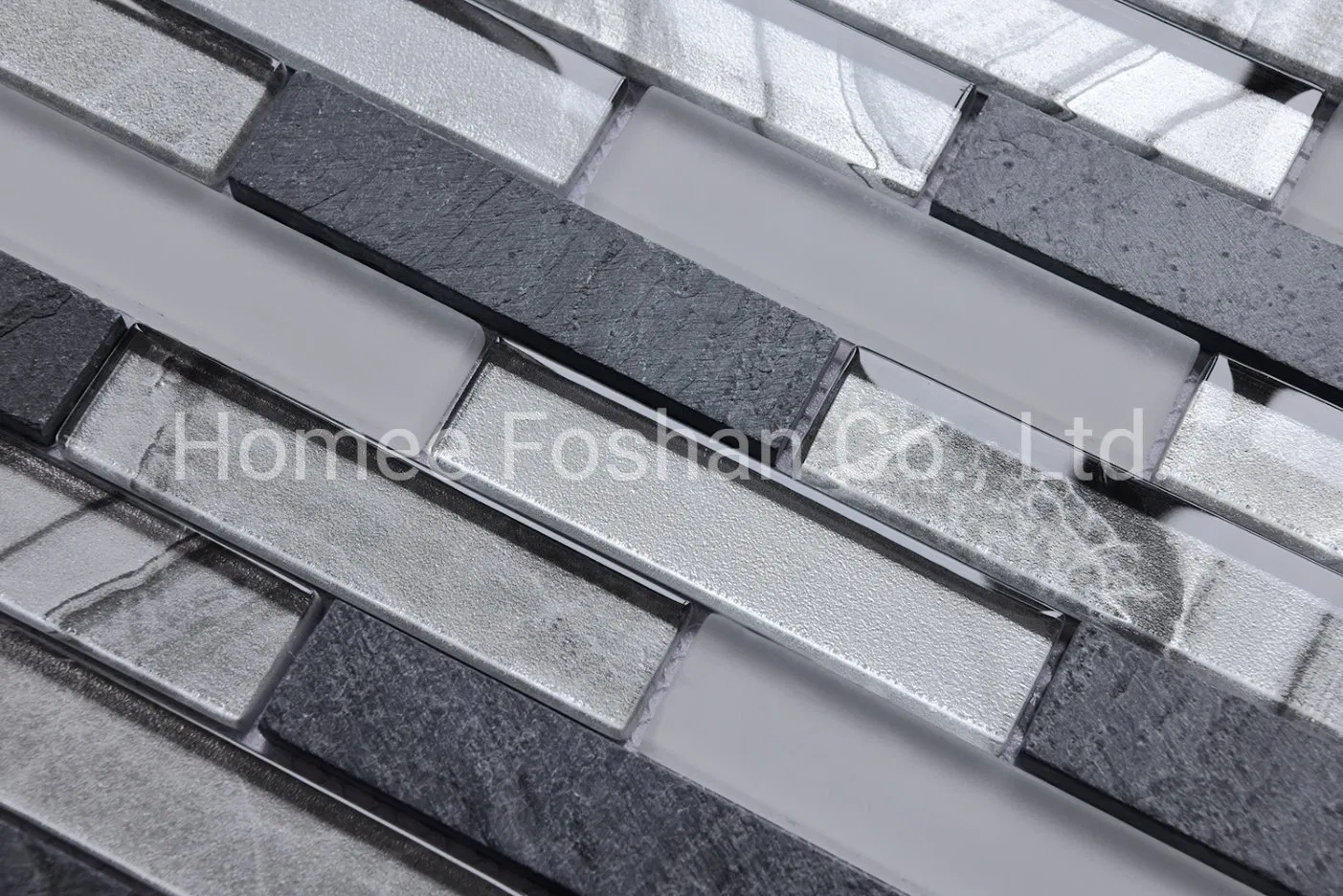 Piastrella a mosaico in pietra di vetro e vetro metallizzato a getto d'inchiostro