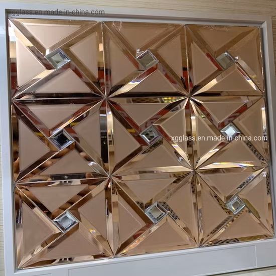 Piastrella a mosaico decorata/decorativa/di design/lucida/a specchio/in vetro per la decorazione della parete