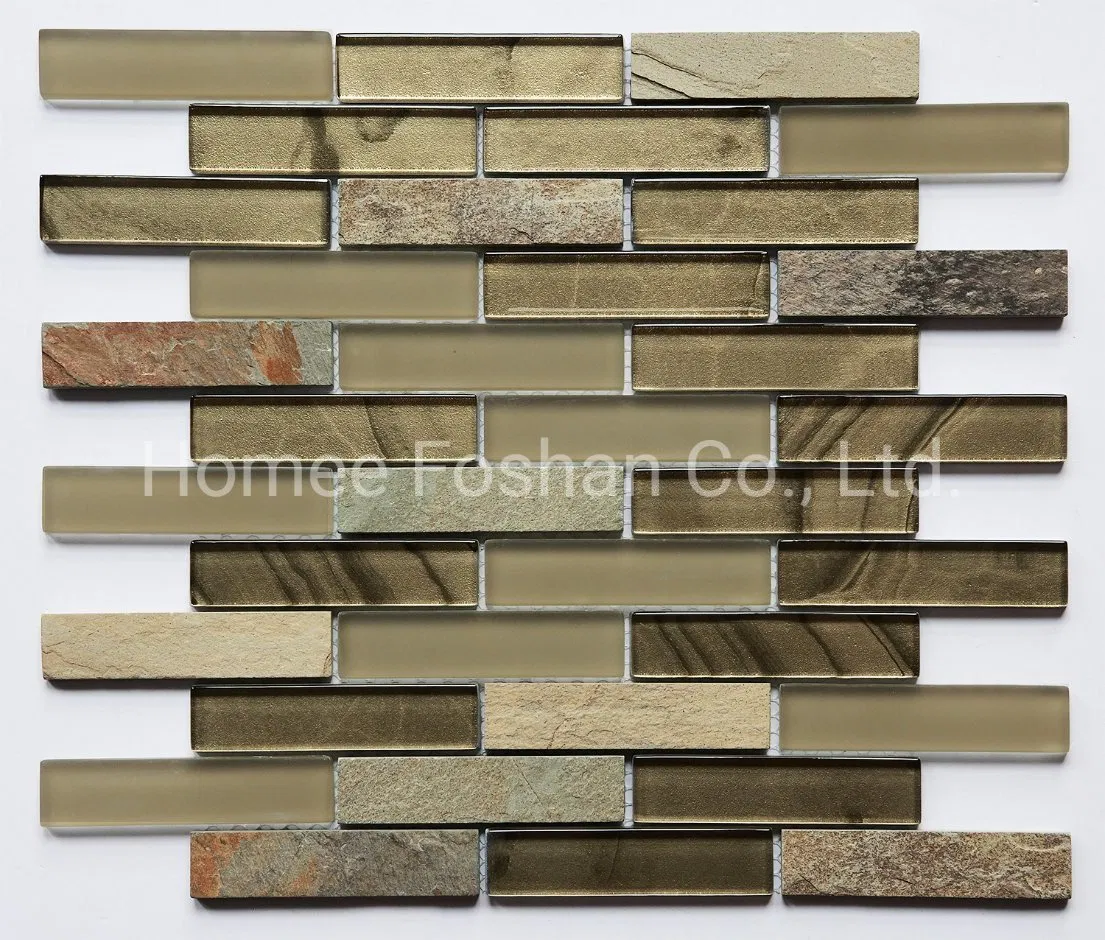 Piastrella a mosaico in marmo a getto d'inchiostro metallico di nuovo design per il backsplash della cucina